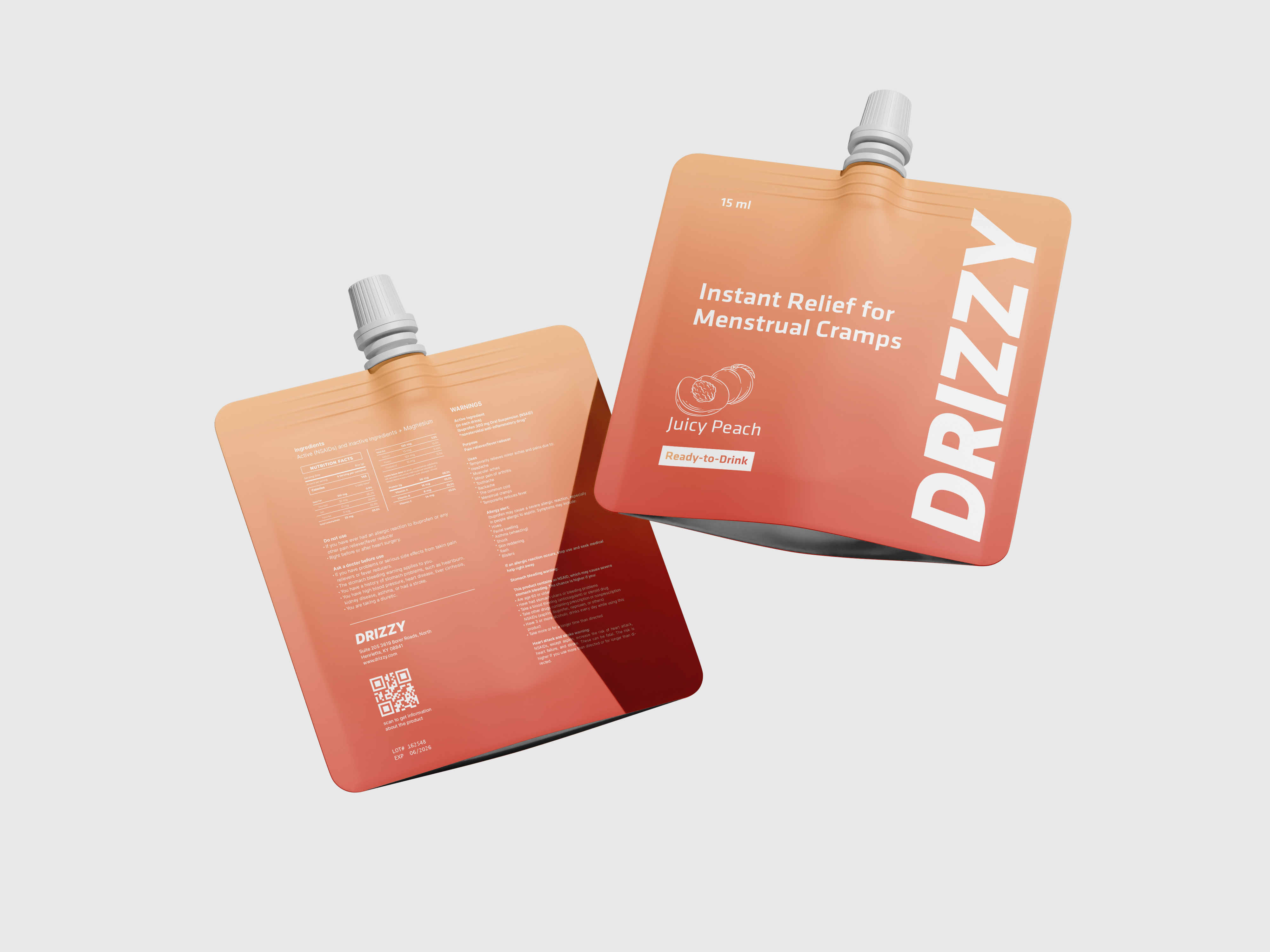 Drizzy Juicy Peach Spout Pouch